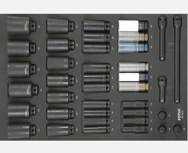 Sonic Werkstattwagen S14 gefüllt 958 teilig – schwarz
