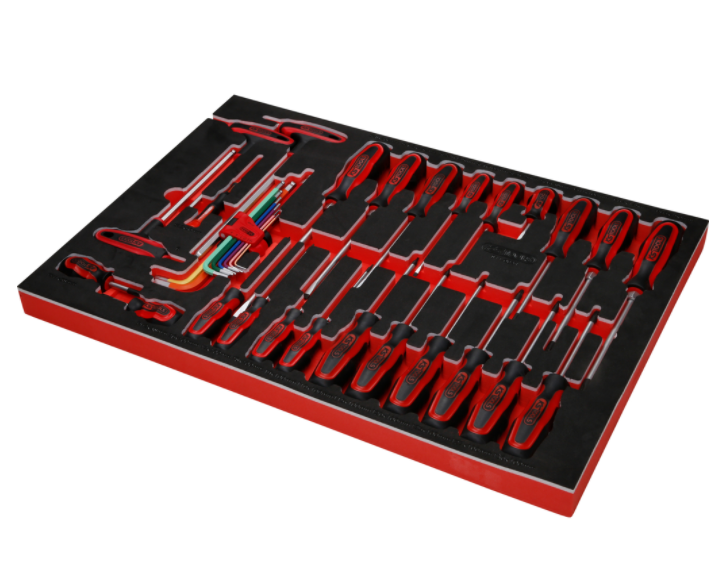 KS Tools Performanceplus Werkstattwagen-Satz P15 mit 299 Werkzeugen für 5 Schubladen