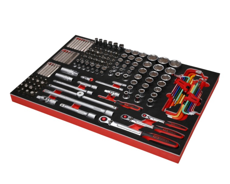KS Tools Performanceplus Werkstattwagen-Satz P15 mit 241 Werkzeugen für 4 Schubladen