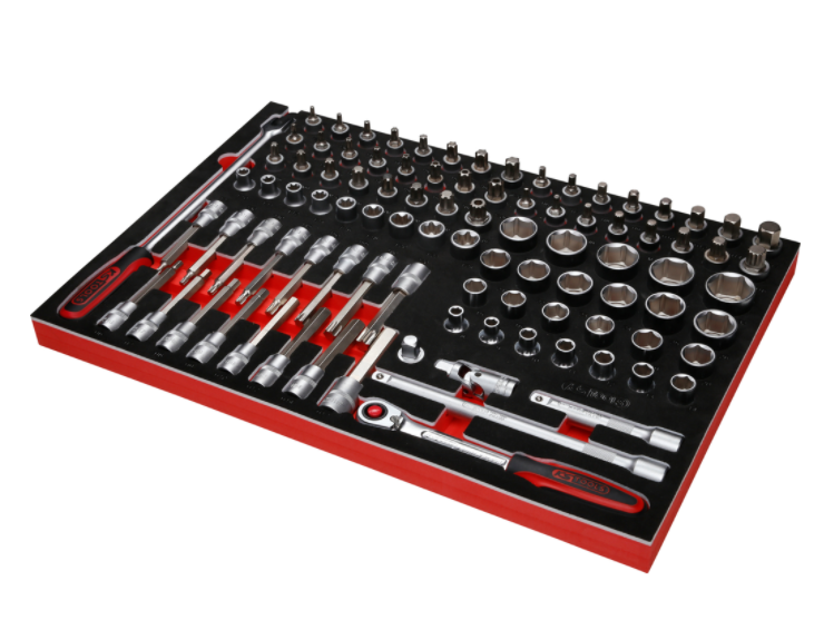 KS Tools Performanceplus Werkstattwagen-Satz P15 mit 423 Werkzeugen für 6 Schubladen