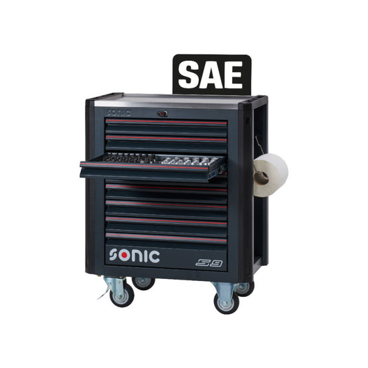 Sonic Werkstattwagen NEXT S9 gefüllt 168 teilig (SAE / Zoll)