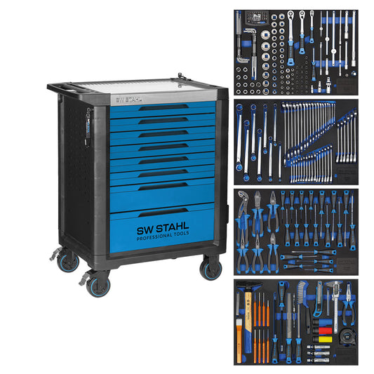 SW-Stahl Werkstattwagen gefüllt 246 teilig - blau