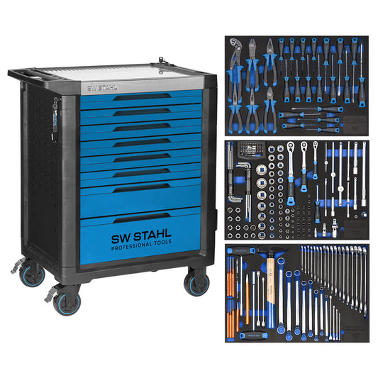SW-Stahl Werkstattwagen gefüllt 213 teilig - blau