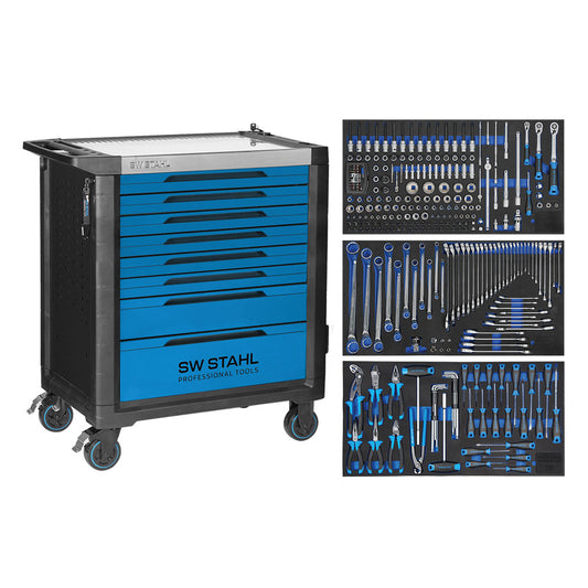 SW-Stahl Werkstattwagen gefüllt 304 teilig - blau